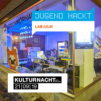 Kulturnacht im Verschwörhaus: Let’s play to save the world 🎮 und Generative Art von Bleeptrack (Förderpreis Junge Ulmer Kunst 2019)